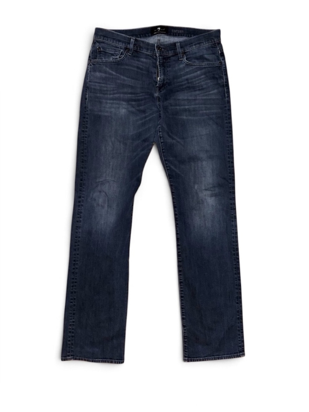 7 For All Mankind Men's Dark Blue Straight Jeans